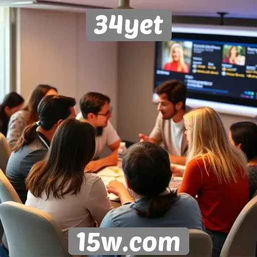 Recursos de comunidade interativa no site 34yet